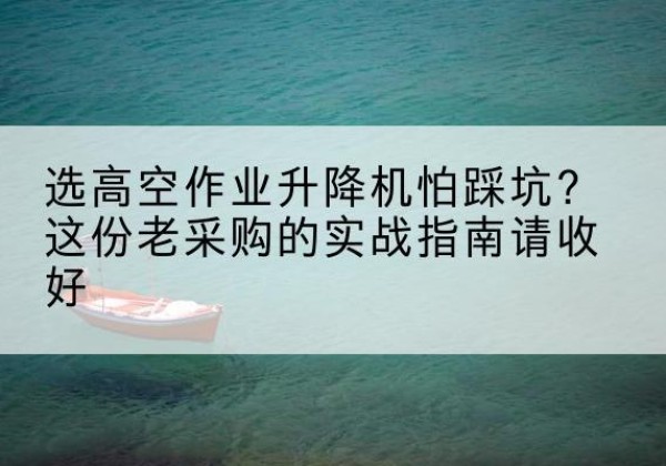 磐石高空作业升降机厂家推荐-选高空作业升降机怕踩坑？这份老采购的实战指南请收好